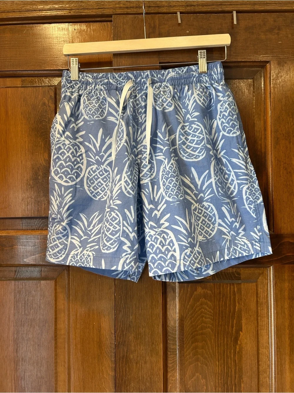 Chubbies The Thigh-Napples Swim Trunks Mens Small S 7” Pineapple Blue Shorts - Picture 3 of 10